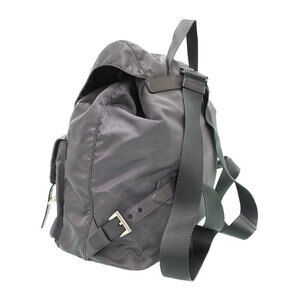 Prada Backpack Nylon Black Saffiano Leather Re